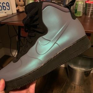 Nike air force one, foamposite cup black carbon